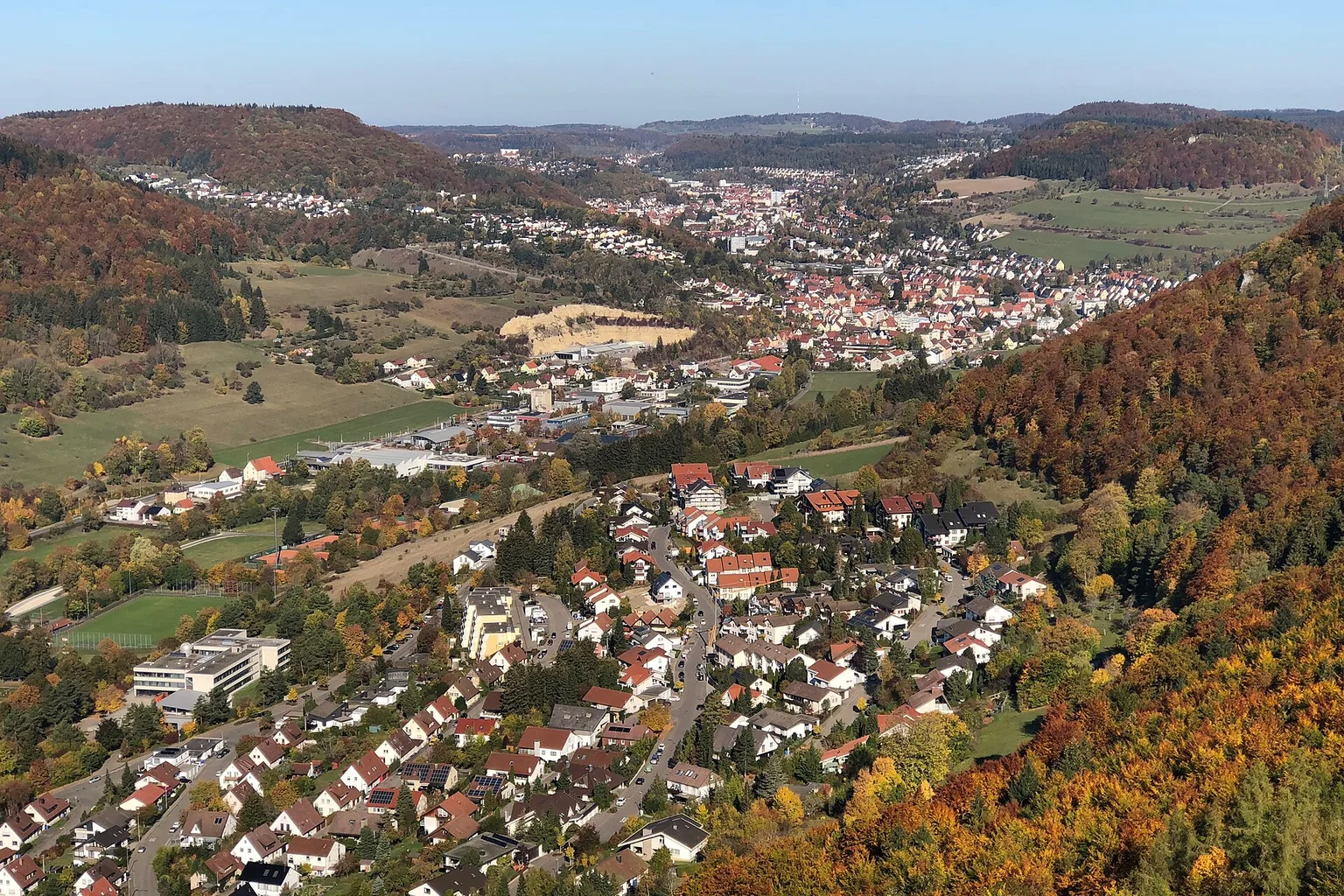 vom Schlossbergturm aus gesehen.