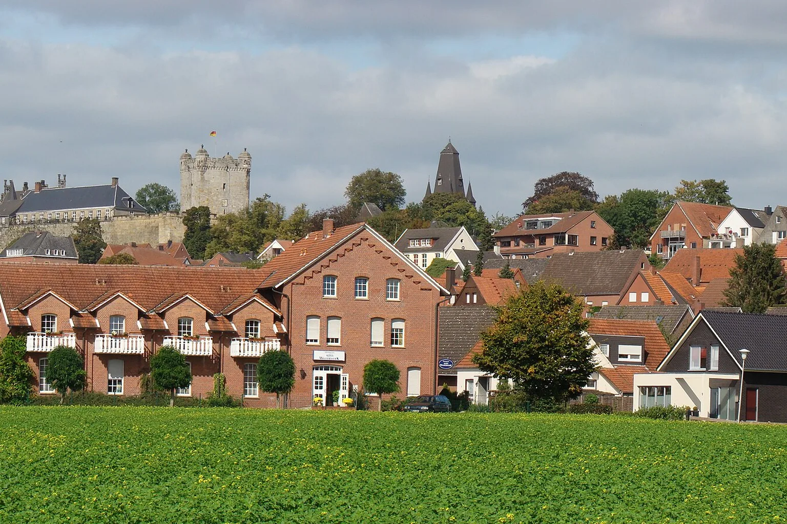 Panorama view on Bad Bentheim (Germany)
