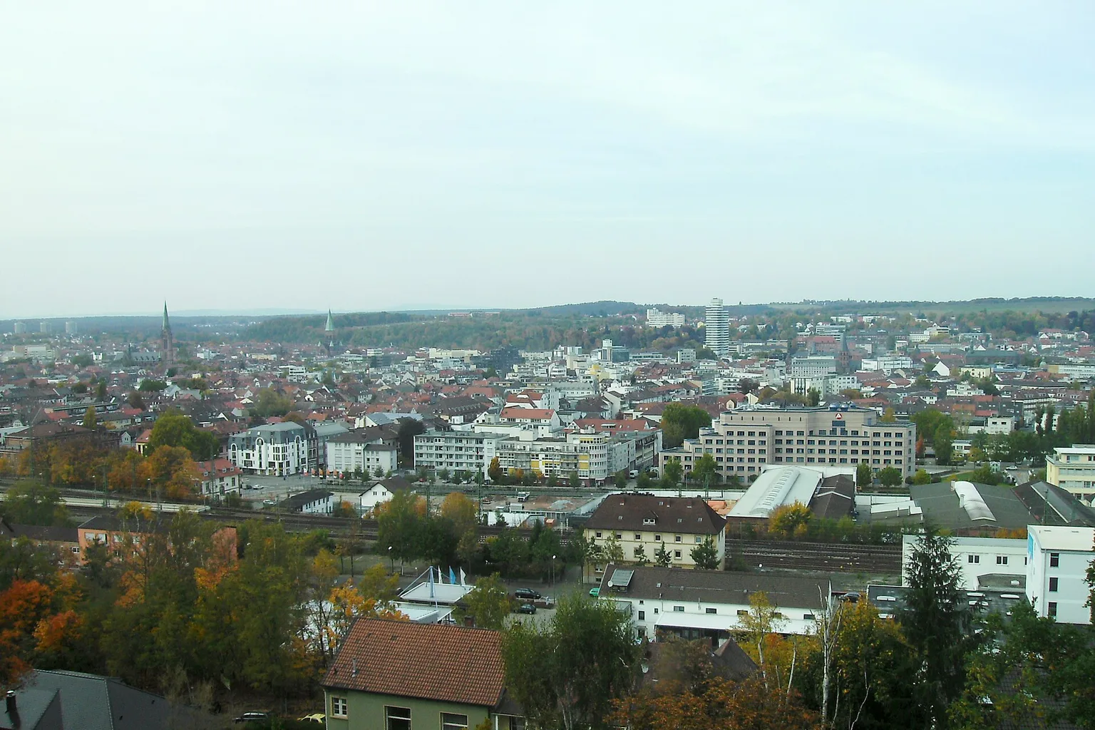 Kaiserslautern: Stadtbild, vom Betzenberg her gesehen
