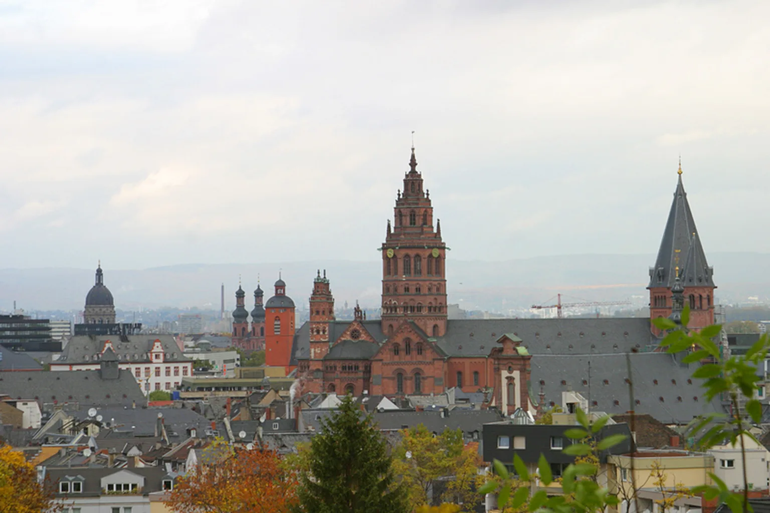 Altstadt von Mainz von der Zitadelle aus gesehen